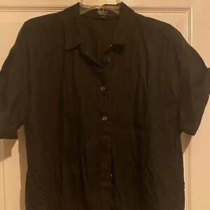 J. Crew Baird Mcnutt Irish Linen black Shirt